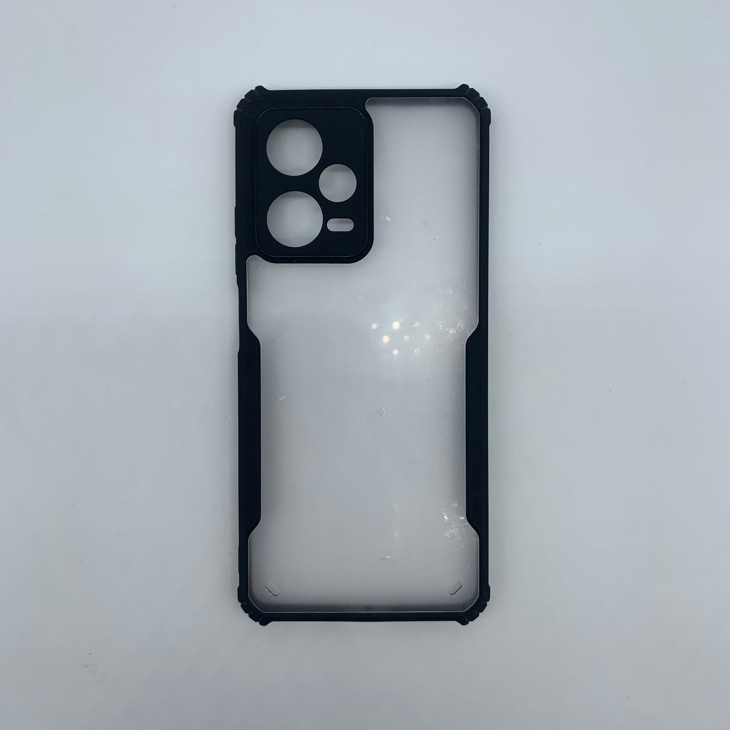 iPaky Redmi Note 12 Pro Plus Shockproof Matte Black Border Camera lens Protection back cover Case