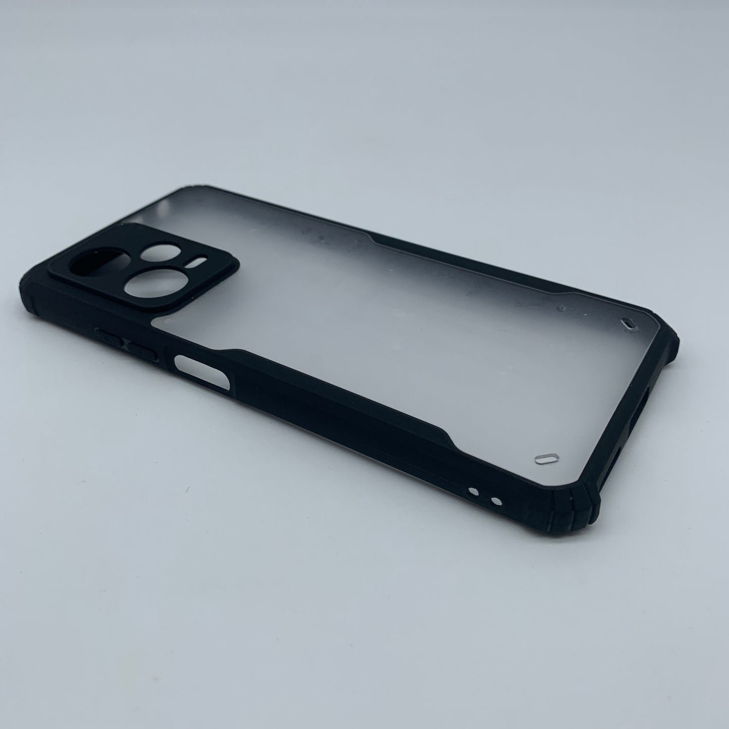 iPaky Redmi Note 12 Pro Plus Shockproof Matte Black Border Camera lens Protection back cover Case