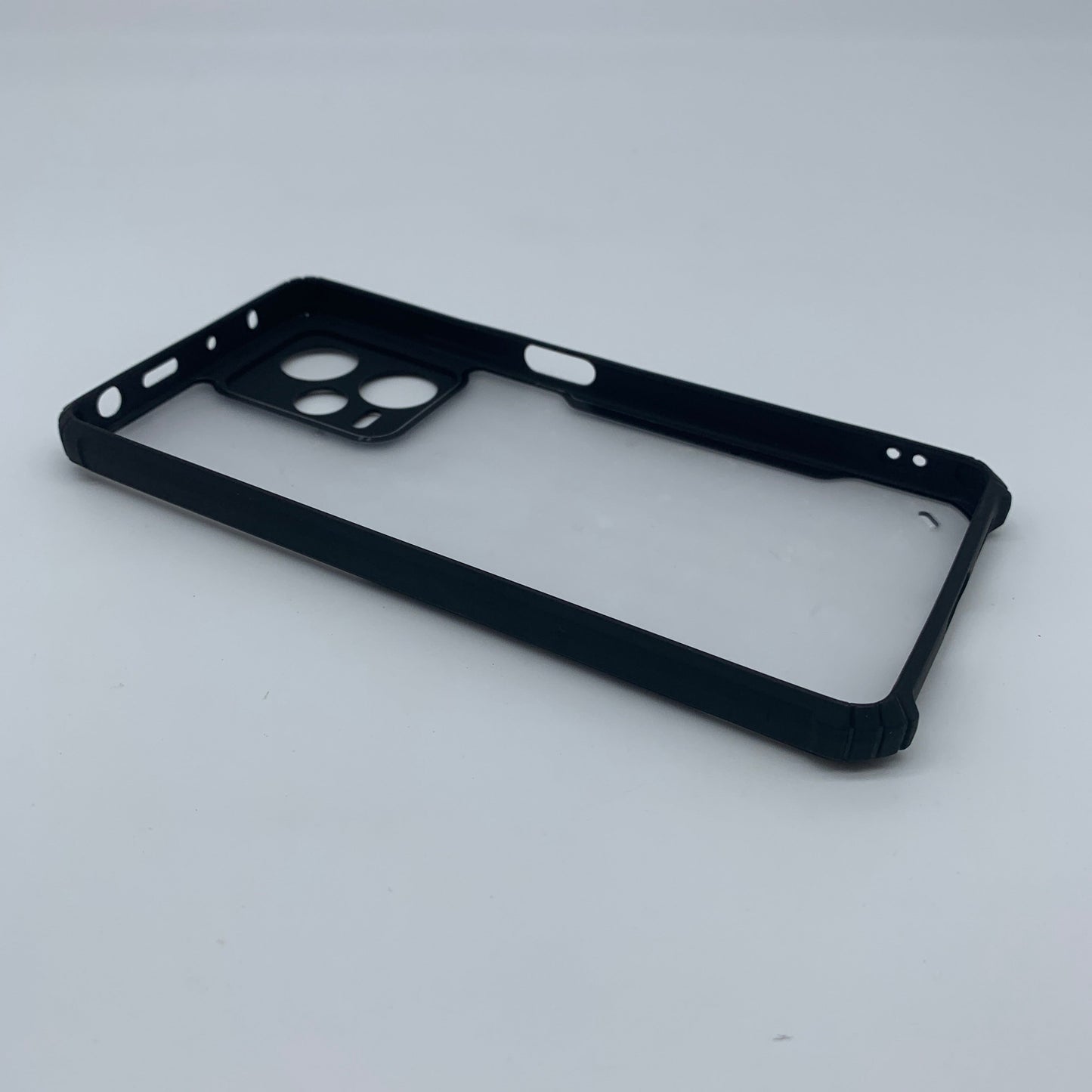 iPaky Redmi Note 12 Pro Plus Shockproof Matte Black Border Camera lens Protection back cover Case