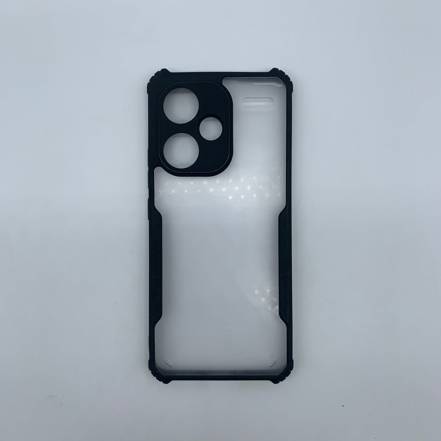 iPaky Redmi Note 13 Pro Plus Shockproof Matte Black Border Camera lens Protection back cover Case