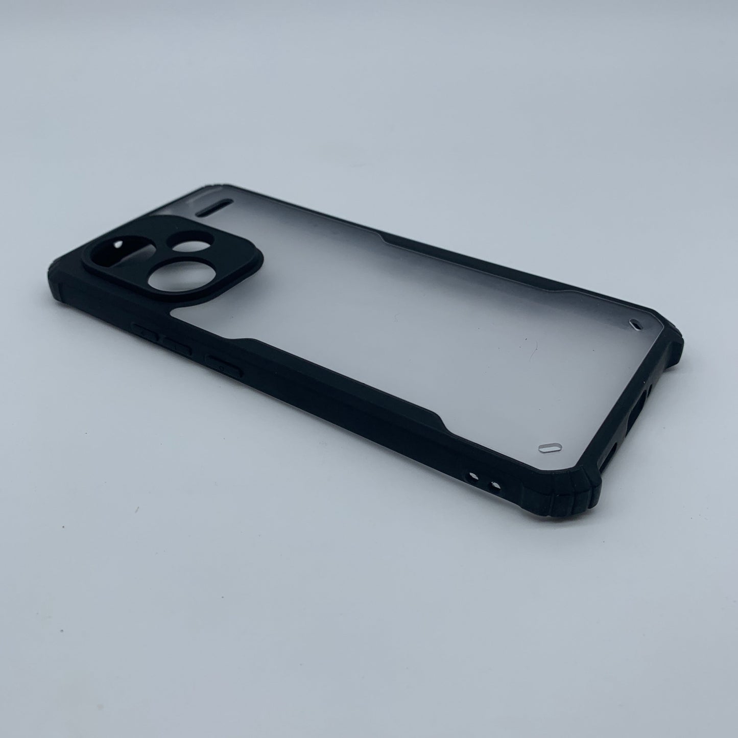 iPaky Redmi Note 13 Pro Plus Shockproof Matte Black Border Camera lens Protection back cover Case