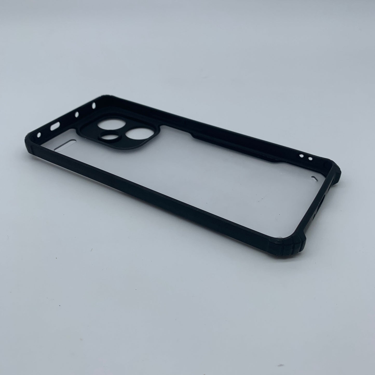 iPaky Redmi Note 13 Pro Plus Shockproof Matte Black Border Camera lens Protection back cover Case