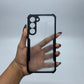 iPaky Samsung S23 Plus Shockproof Matte Black Border Camera lens Protection back cover Case