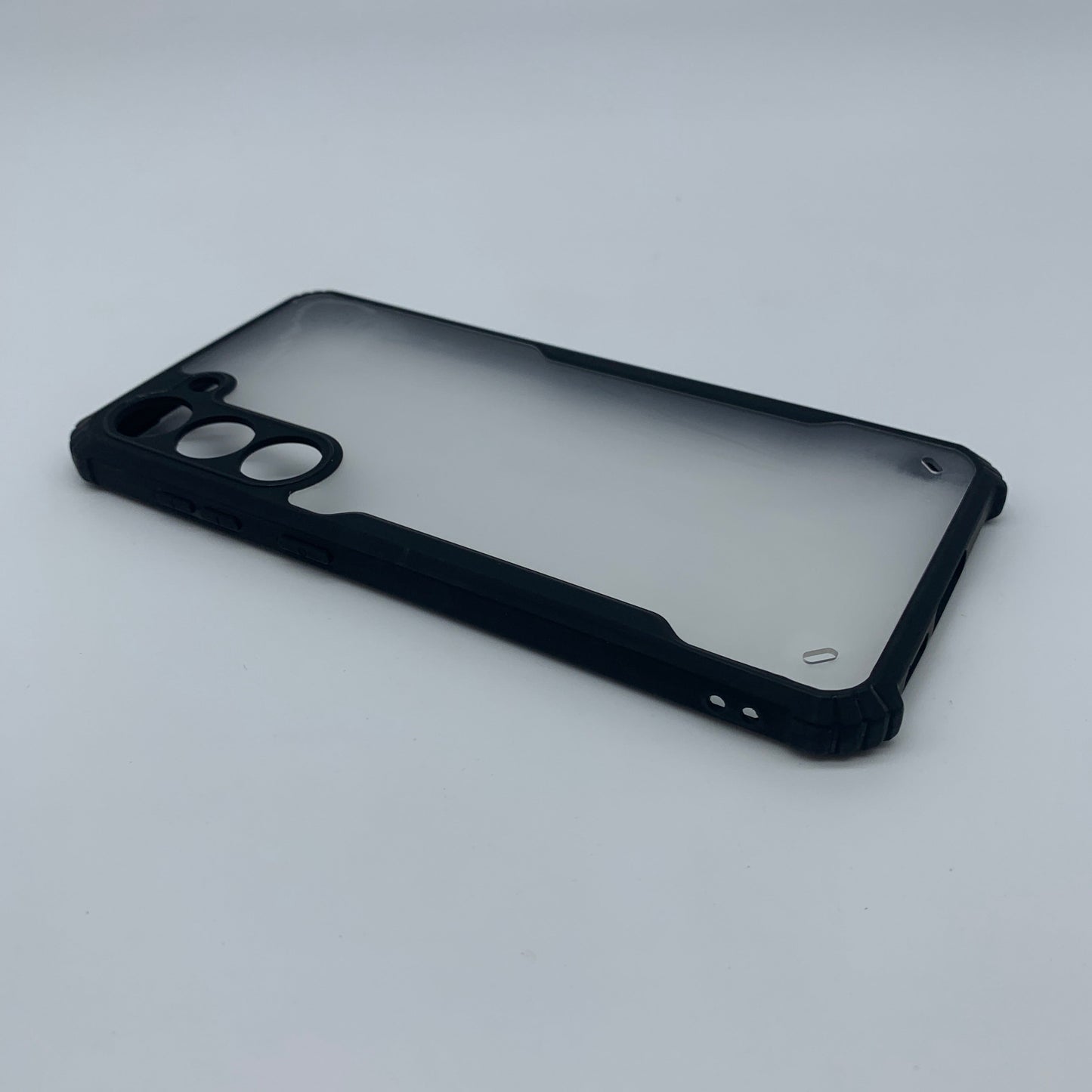 iPaky Samsung S23 Plus Shockproof Matte Black Border Camera lens Protection back cover Case
