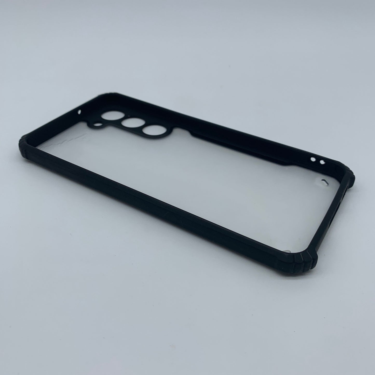 iPaky Samsung S23 Plus Shockproof Matte Black Border Camera lens Protection back cover Case