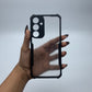 iPaky Samsung S24 Plus Shockproof Matte Black Border Camera lens Protection back cover Case