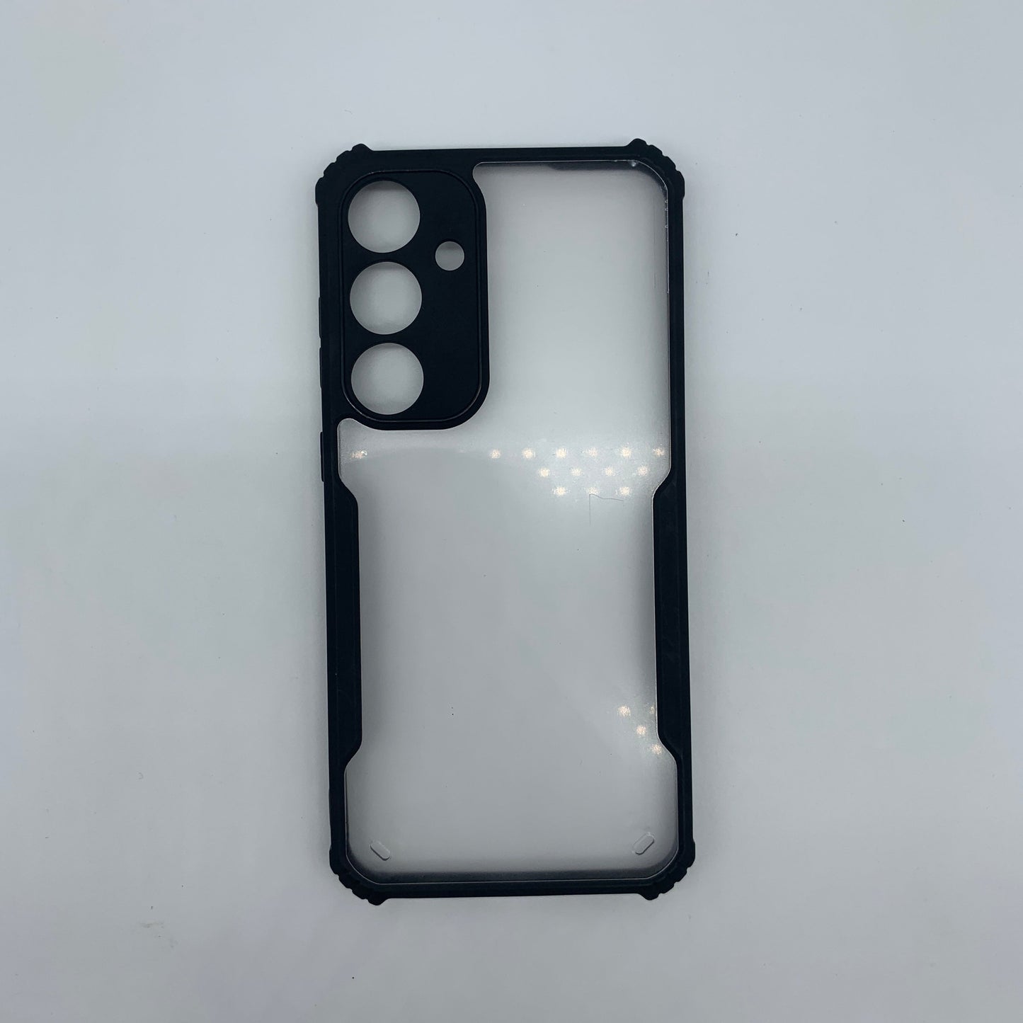 iPaky Samsung S24 Plus Shockproof Matte Black Border Camera lens Protection back cover Case