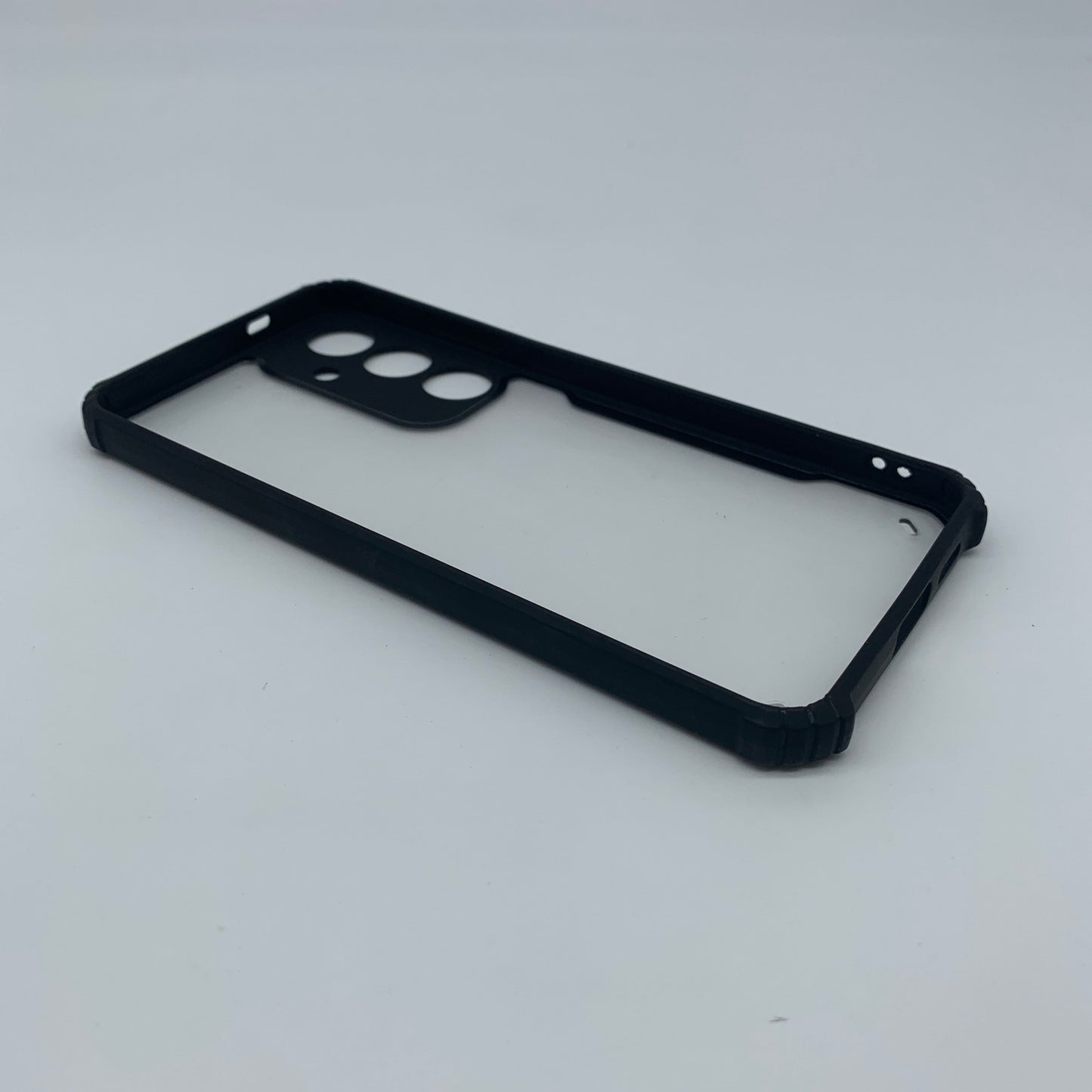 iPaky Samsung S24 Plus Shockproof Matte Black Border Camera lens Protection back cover Case