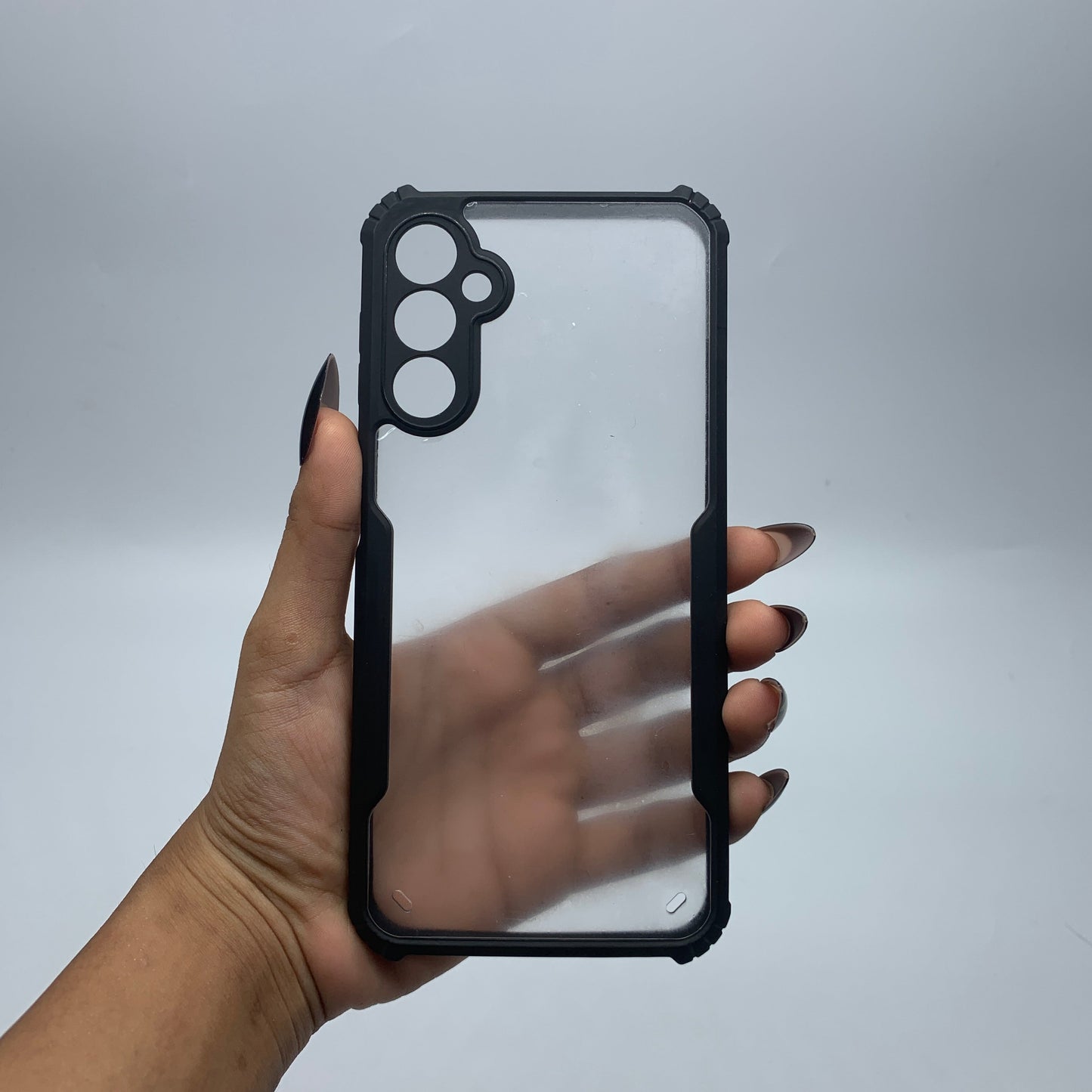 iPaky Samsung A24 Shockproof Matte Black Border Camera lens Protection back cover Case