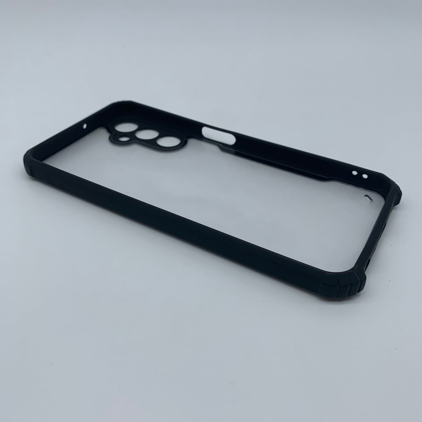 iPaky Samsung A24 Shockproof Matte Black Border Camera lens Protection back cover Case