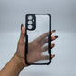 iPaky Samsung A34 Shockproof Matte Black Border Camera lens Protection back cover Case