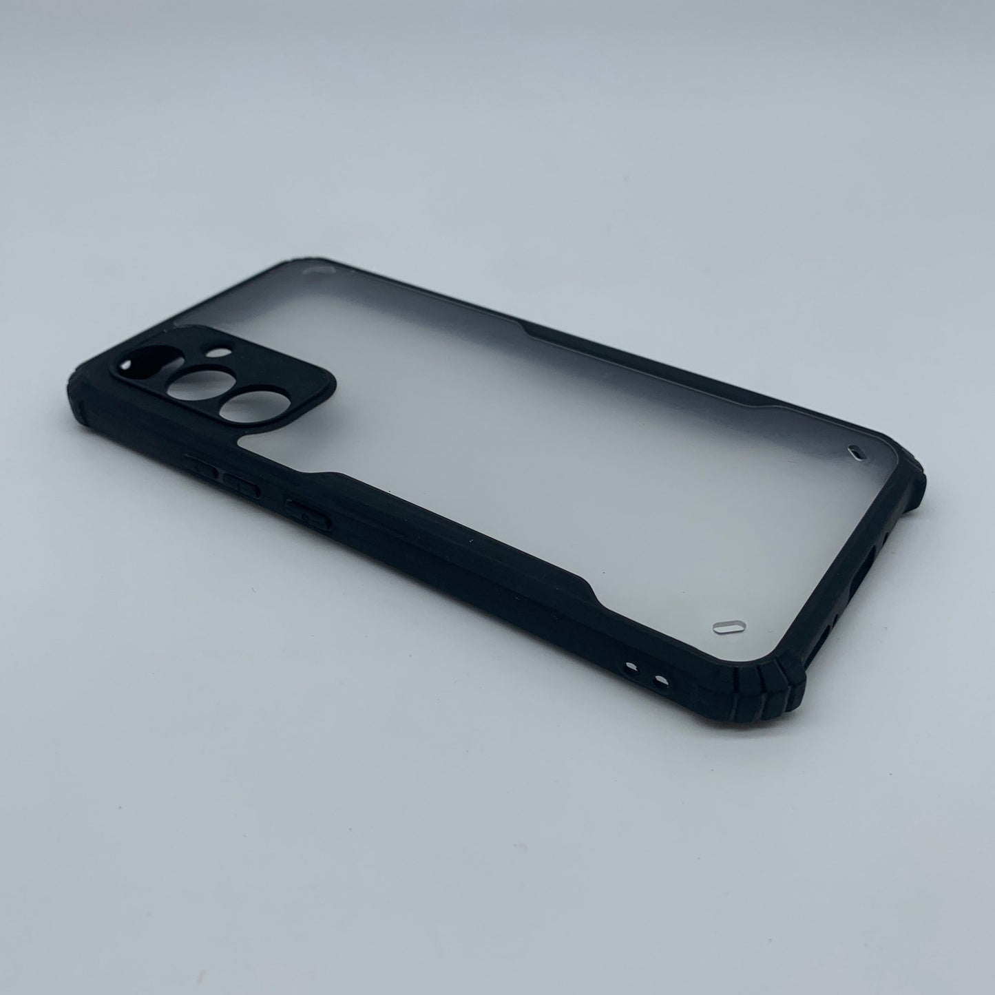 iPaky Samsung A54 Shockproof Matte Black Border Camera lens Protection back cover Case