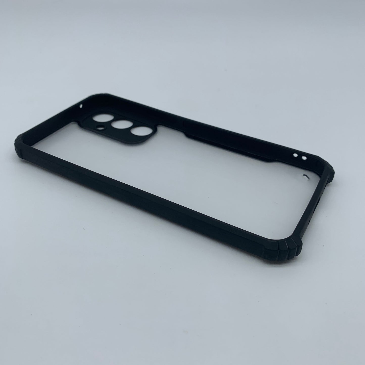 iPaky Samsung A54 Shockproof Matte Black Border Camera lens Protection back cover Case