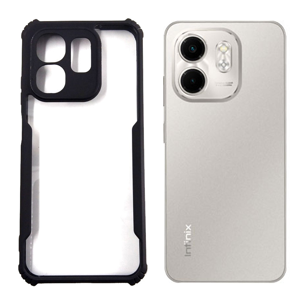 infinix Smart 9 case Matte Black Back Cover Soft Silicone TPU Bumper case