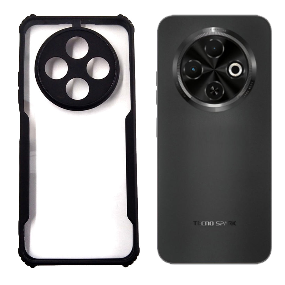 Tecno Spark 30C case Matte Black Back Cover Soft Silicone TPU Bumper case