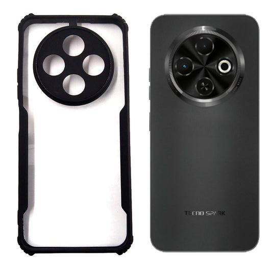 Tecno Spark 30C case Matte Black Back Cover Soft Silicone TPU Bumper case