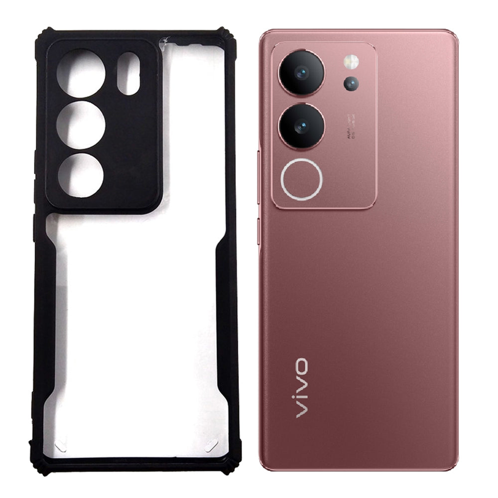 Vivo V29 case Matte Black Back Cover Soft Silicone TPU Bumper case