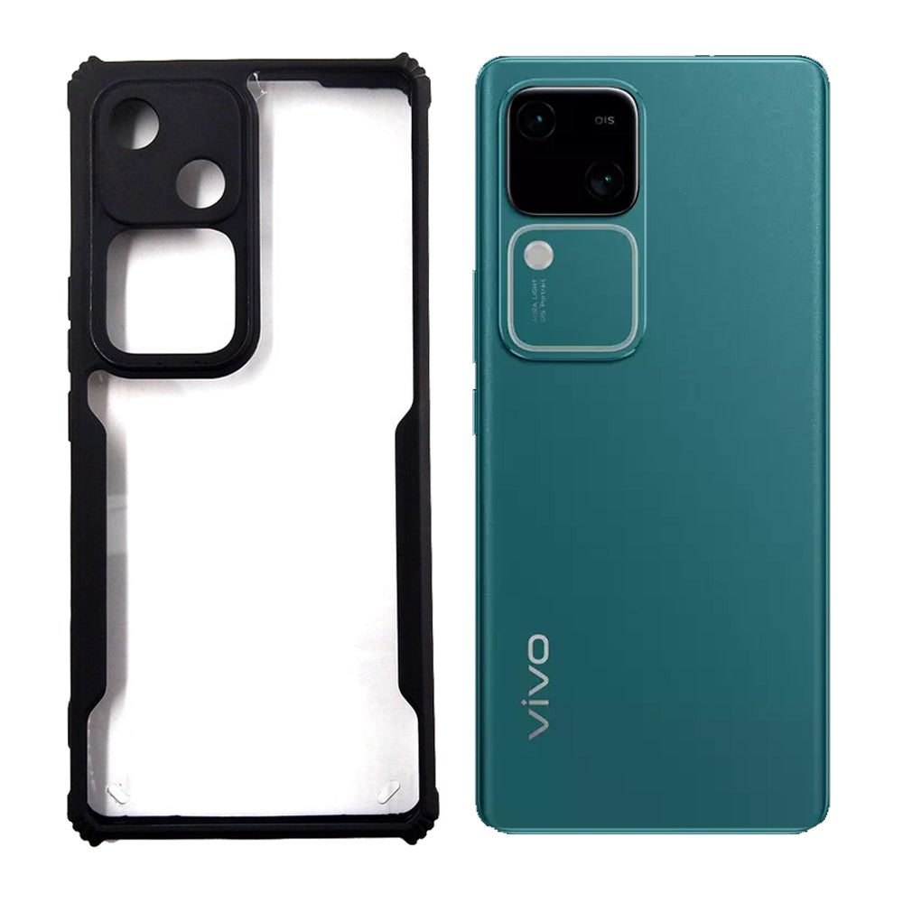 Vivo V30 case Matte Black Back Cover Soft Silicone TPU Bumper case