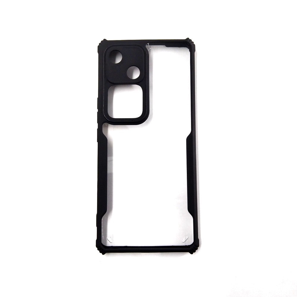 Vivo V30 case Matte Black Back Cover Soft Silicone TPU Bumper case