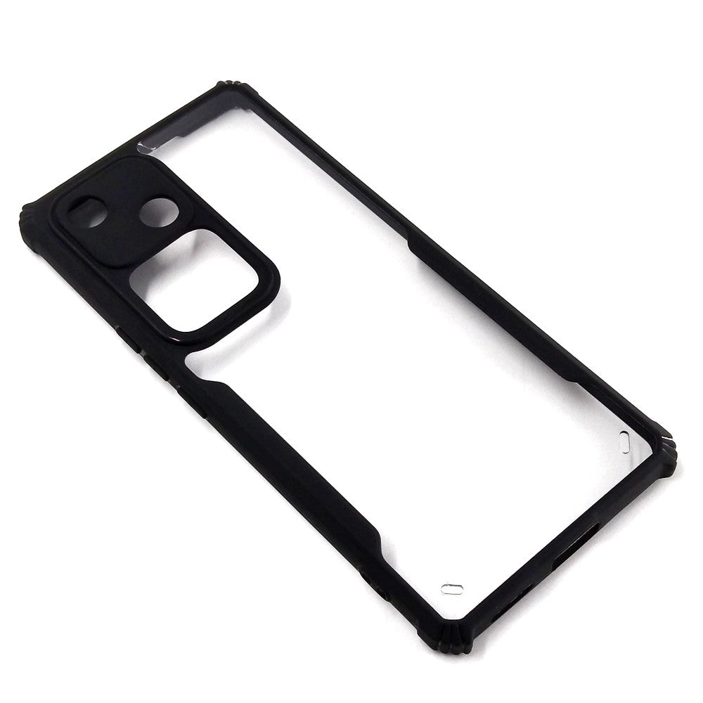 Vivo V30 case Matte Black Back Cover Soft Silicone TPU Bumper case