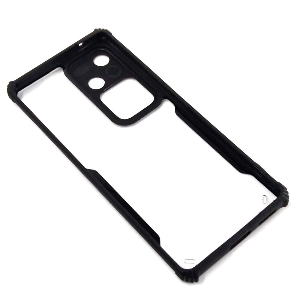Vivo V30 case Matte Black Back Cover Soft Silicone TPU Bumper case