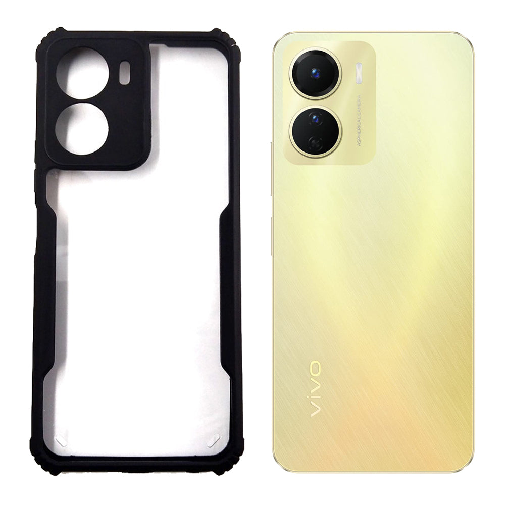 Vivo Y16 case Matte Black Back Cover Soft Silicone TPU Bumper case