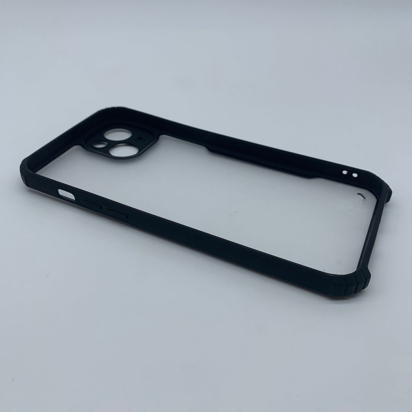 iPaky iPhone 15 Plus Shockproof Matte Black Border Camera lens Protection back cover Case