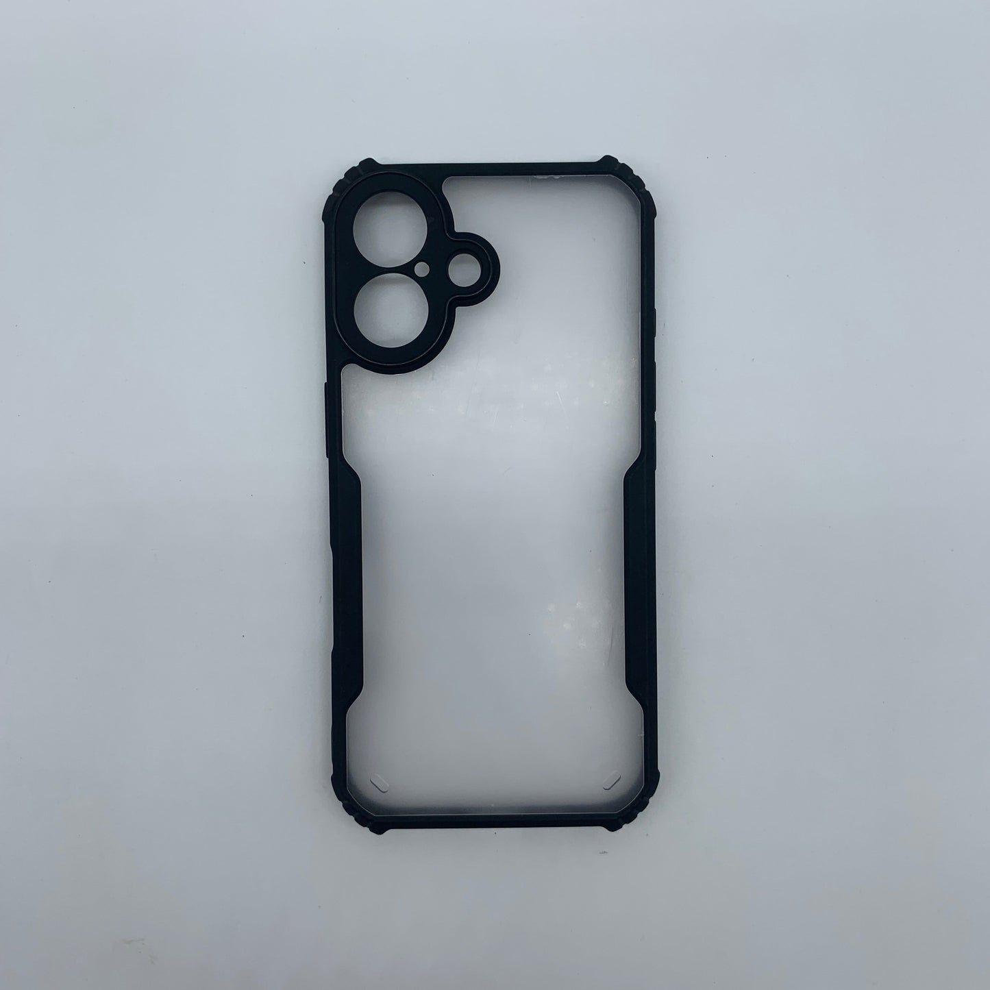 iPaky iPhone 16 Shockproof Matte Black Border Camera lens Protection back cover Case