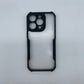 iPaky iPhone 16 Pro Shockproof Matte Black Border Camera lens Protection back cover Case
