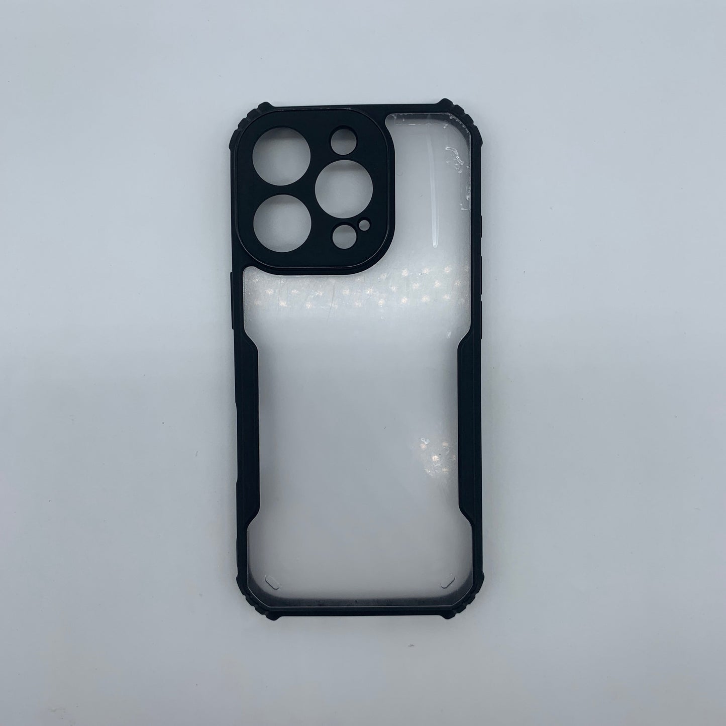 iPaky iPhone 16 Pro Shockproof Matte Black Border Camera lens Protection back cover Case