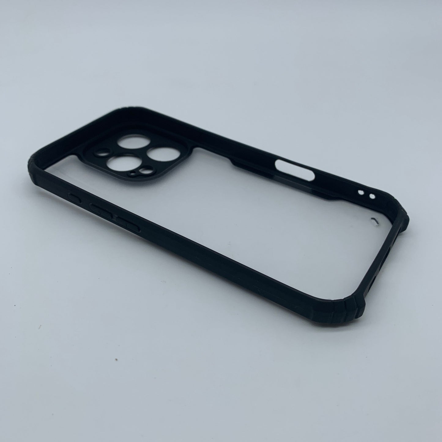 iPaky iPhone 16 Pro Shockproof Matte Black Border Camera lens Protection back cover Case