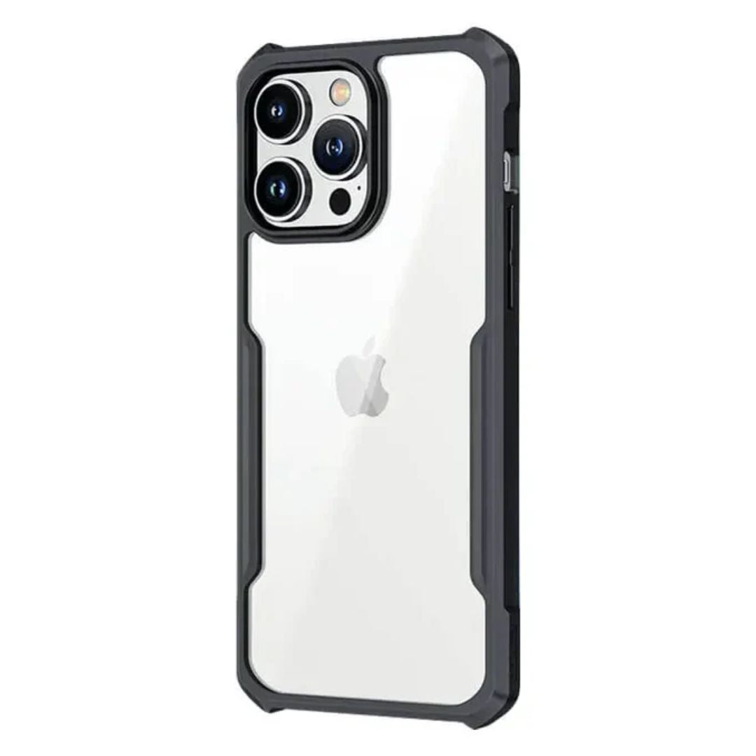 iPaky iPhone 16 Pro Shockproof Matte Black Border Camera lens Protection back cover Case