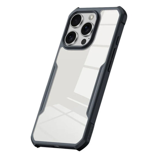 iPaky iPhone 16 Pro Shockproof Matte Black Border Camera lens Protection back cover Case
