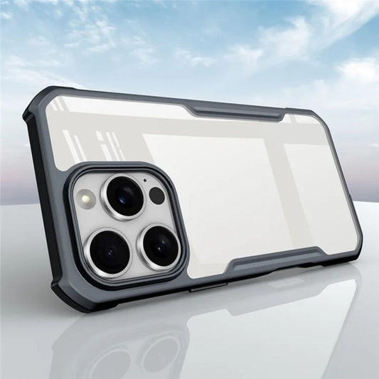 iPaky iPhone 16 Pro Shockproof Matte Black Border Camera lens Protection back cover Case