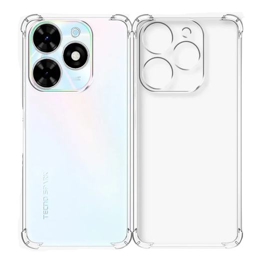 Tecno Spark 20C Clear Anti-Shock Case Reinforced Bumper Cover