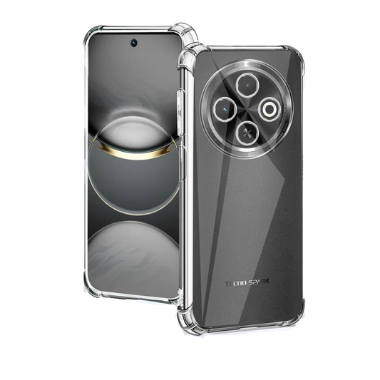 Tecno Spark 30C Clear Anti-Shock Case Reinforced Corner Bumper Cover