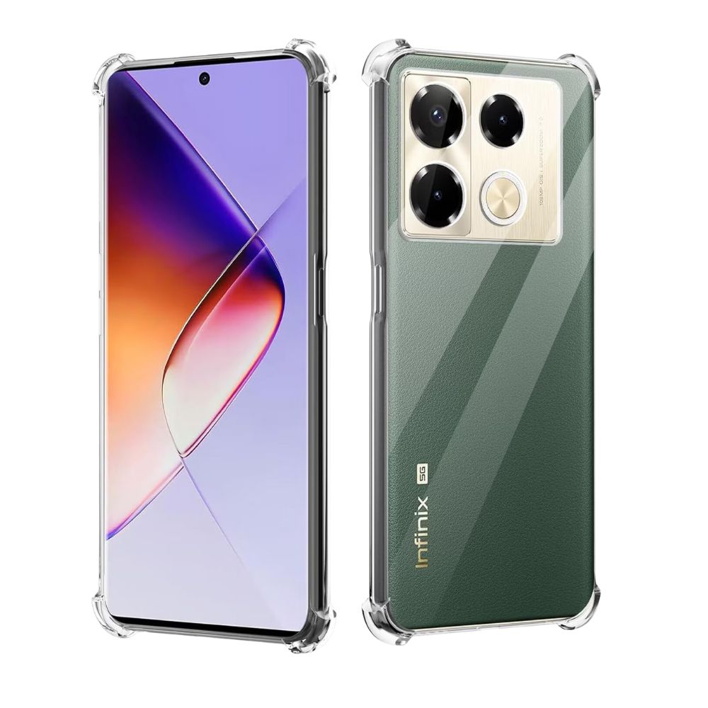 infinix Note 40 Clear Anti-Shock Case Heavy Drop Protection Cover