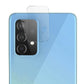 Combo Pack of Tempered Glass Screen Protector, Carbon Fiber Back Sticker, Camera lens Clear Glass Bundel for Samsung A52 / A52s
