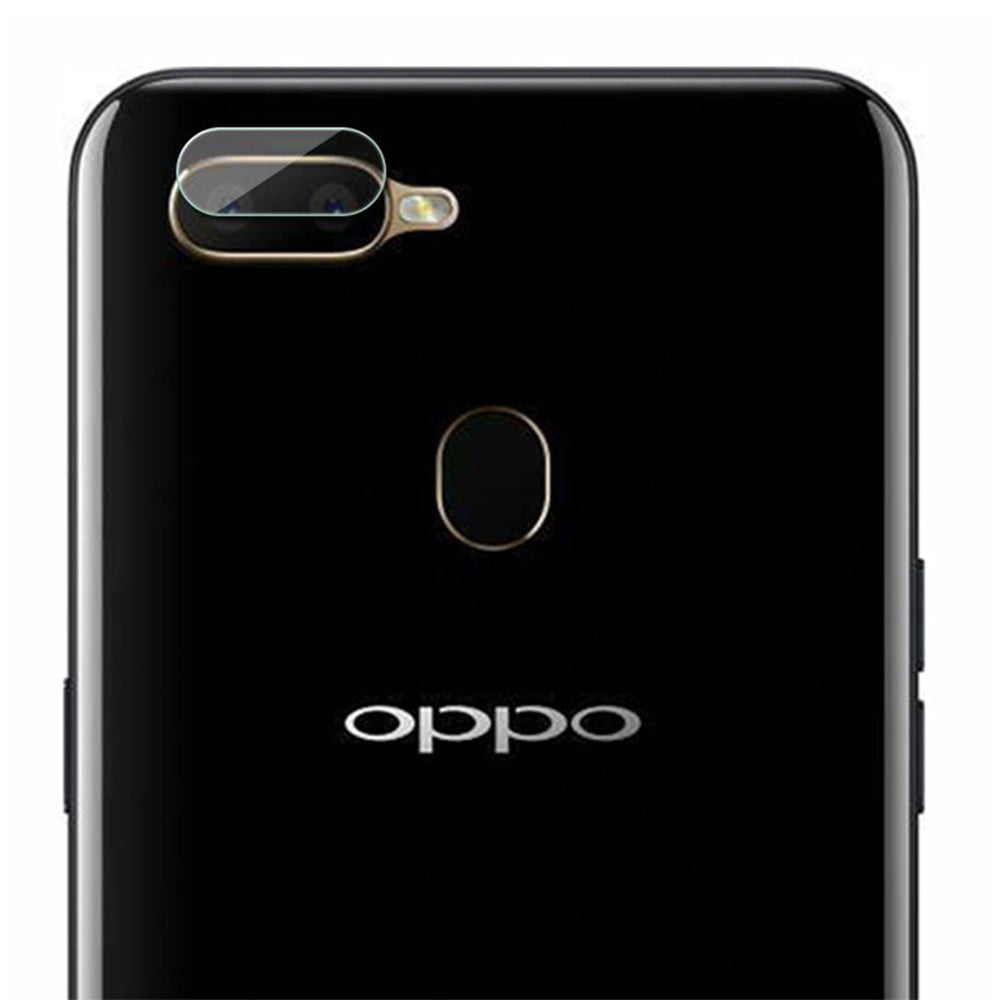 Combo Pack of Tempered Glass Screen Protector, Carbon Fiber Back Sticker, Camera lens Clear Glass Bundel for OPPO A5s