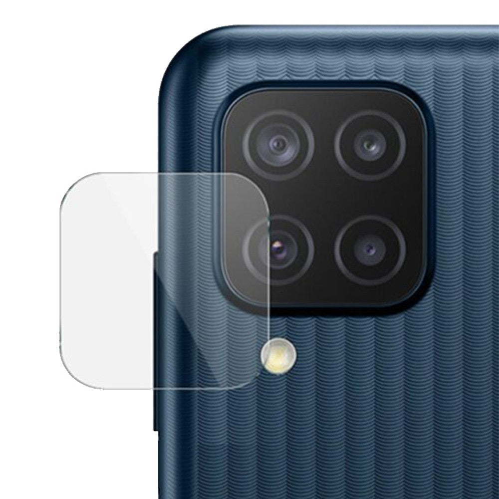 Combo Pack of Tempered Glass Screen Protector, Carbon Fiber Back Sticker, Camera lens Clear Glass Bundel for Samsung M32