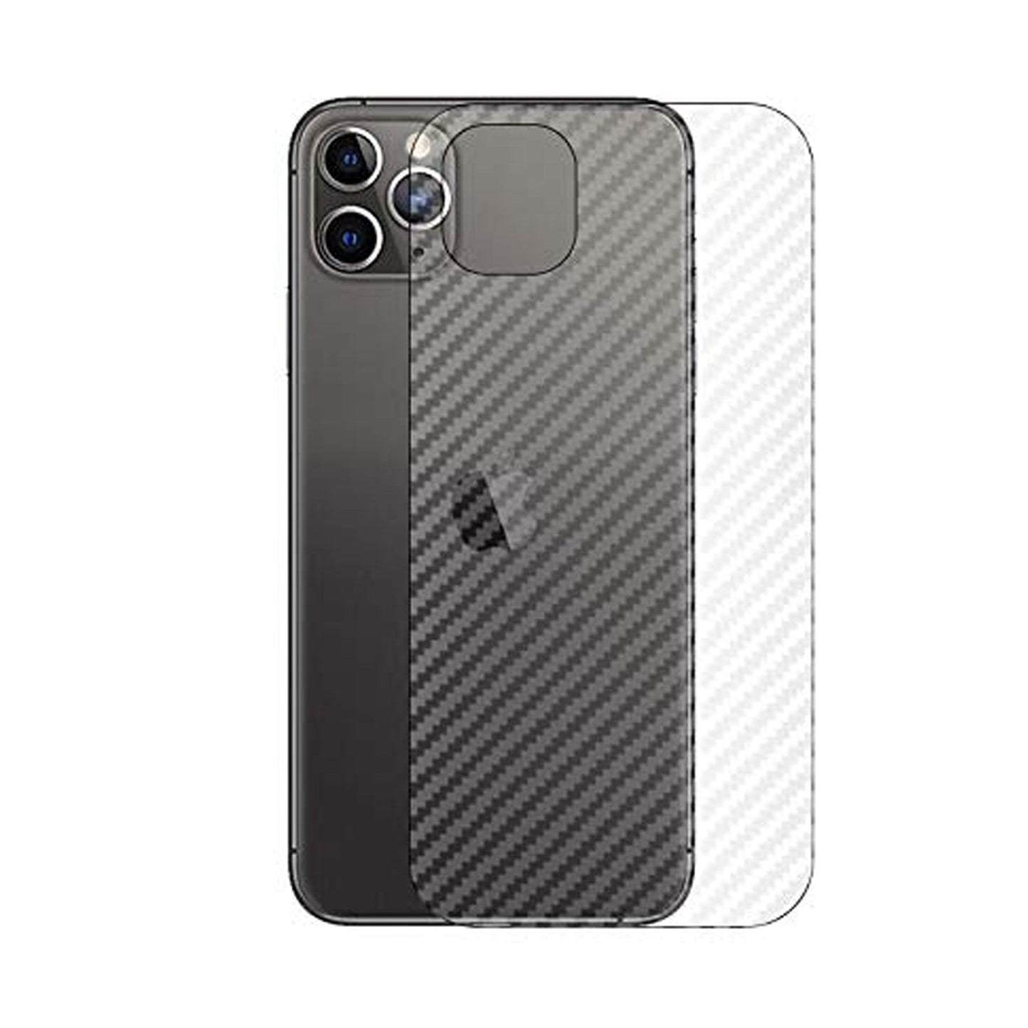 Combo Pack of Tempered Glass Screen Protector, Carbon Fiber Back Sticker, Camera lens Clear Glass Bundel for apple iPhone 11 Pro