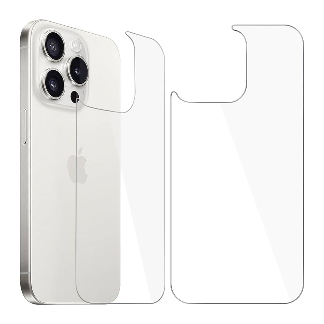 iPhone 15 Pro Clear Back 9H Tempered Glass