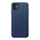 iPhone 12 Cross Grid Weaving Pattern Design Silicone Case back Cover