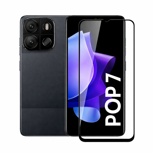 Tecno Pop 7 Tempered Glass Screen Protector 9H HD Clear