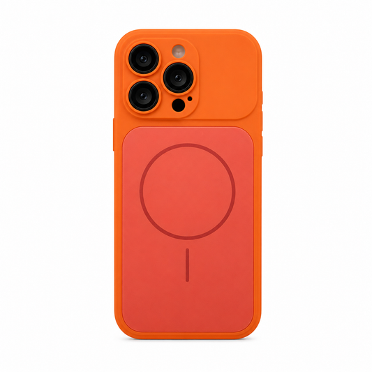iPhone 15 Pro Max Orange Back Case - Slim Fit Protective Silicone Phone Cover