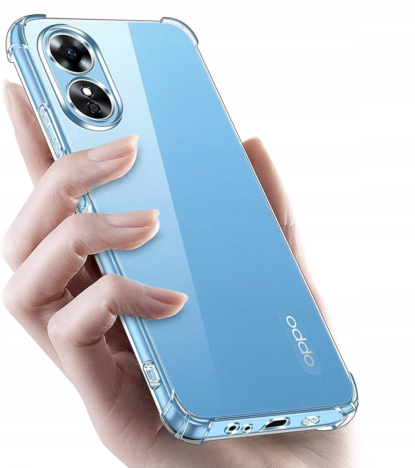 AntiShock Clear Back Cover Soft Silicone TPU Bumper case for OPPO A17