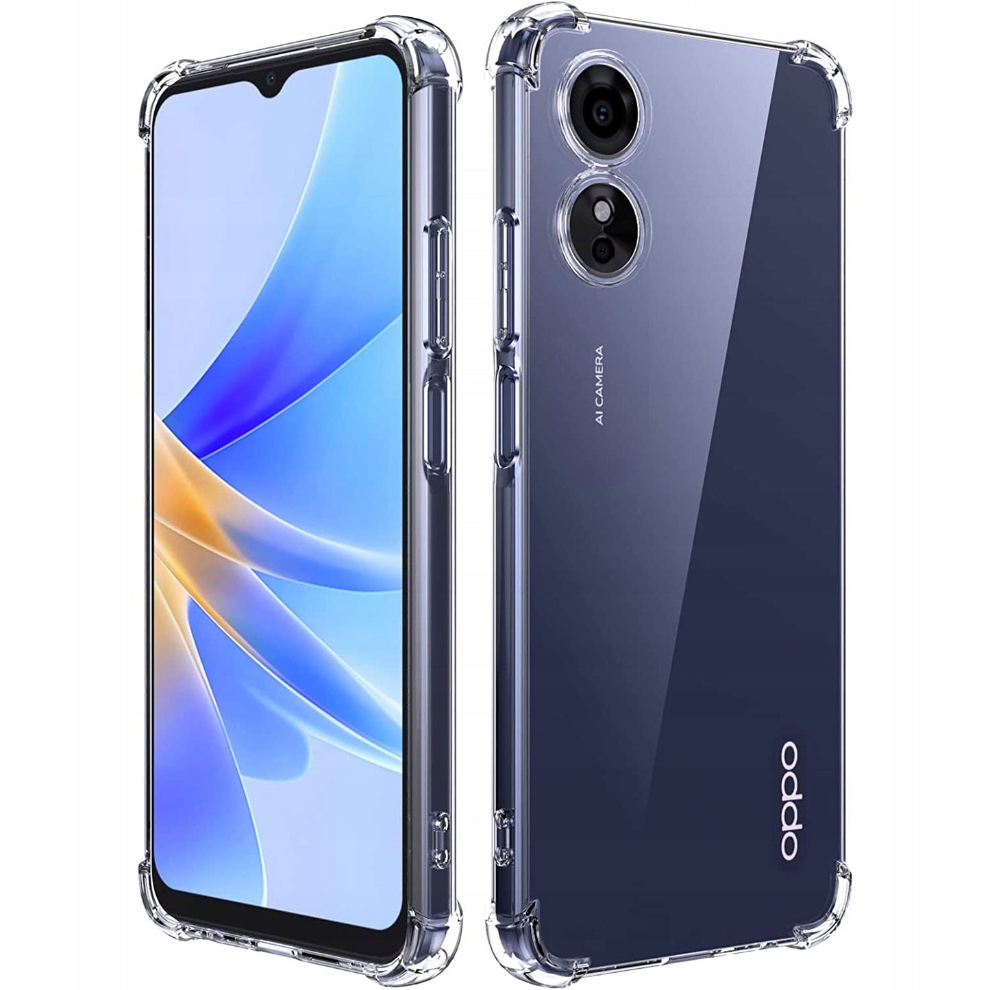 AntiShock Clear Back Cover Soft Silicone TPU Bumper case for OPPO A17