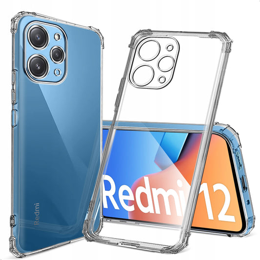 AntiShock Clear Back Cover Soft Silicone TPU Bumper case for Redmi 12