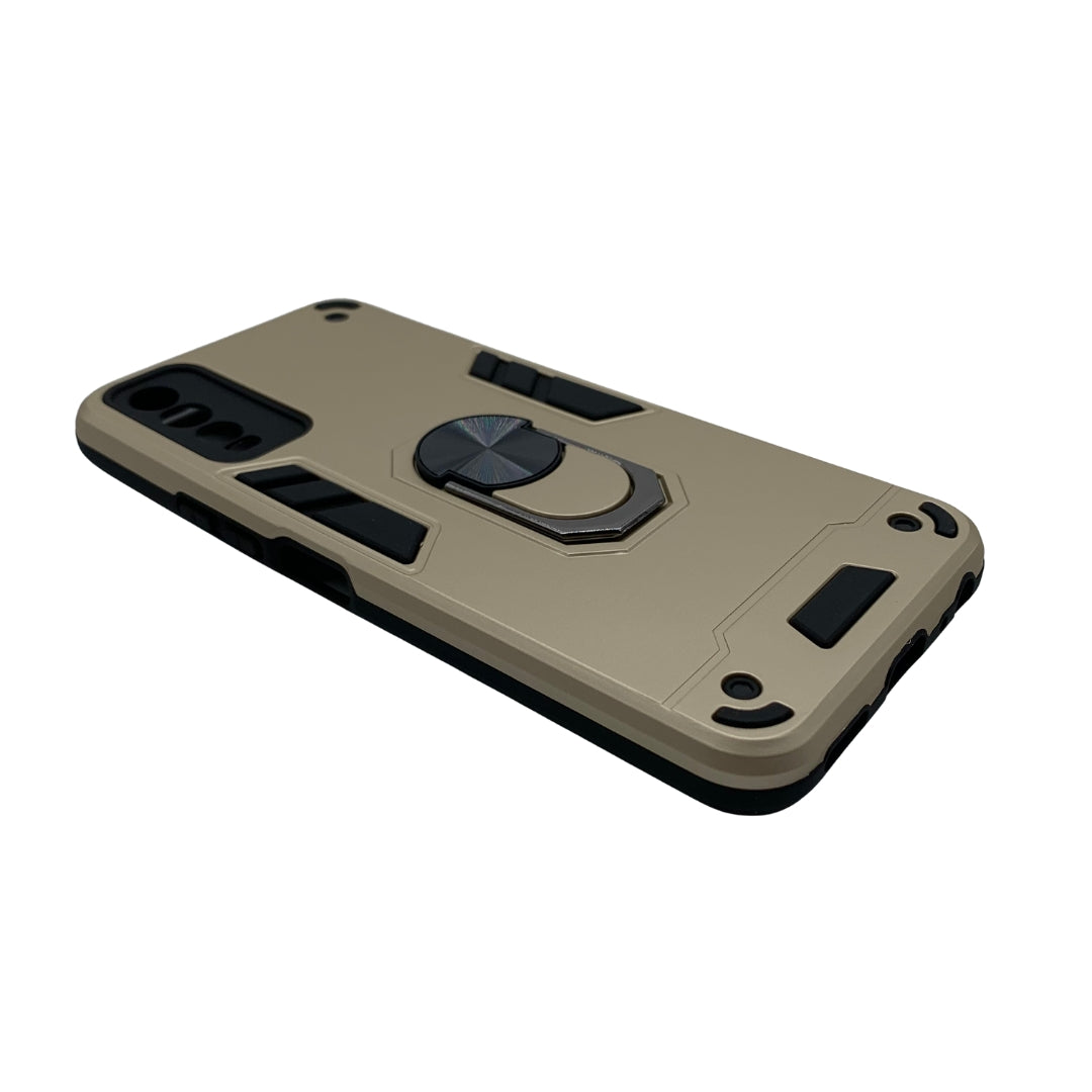 Vivo Y12s Hard PC Case with Ring Holder - Shockproof Armour Back Cover