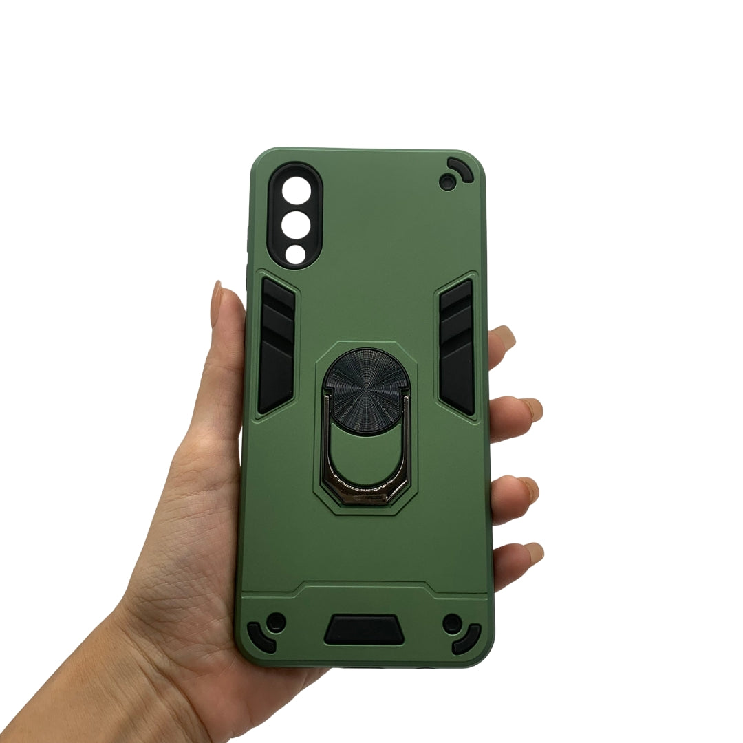 Samsung A02/M02 Shockproof Hard PC Case with Ring Holder Slim Cover